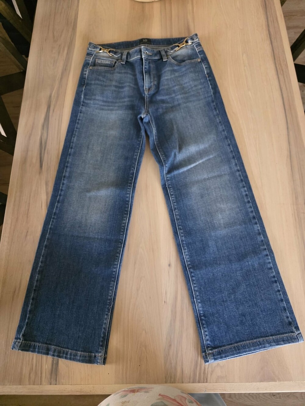 RAFFAELLO ROSSI Womens Medium Blue Straight Jeanswe